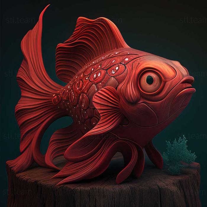 Red paku fish